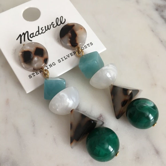 Madewell Geometric Stack Statement Earrings